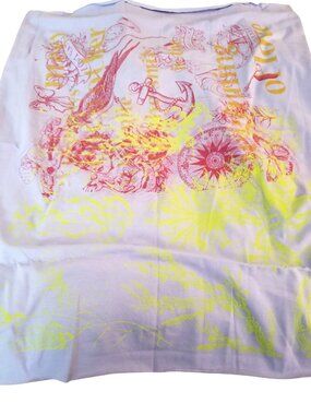 Material T-Shirt Panel 30" x 36"  Purple Cotton Mermaid Anchor Seaweed  Screen P